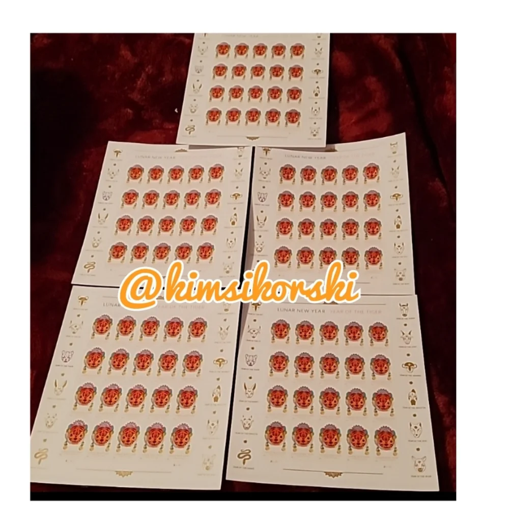 100 Lunar‎ New Year of the Tiger 2022 Forever Postage Stamps USPS Mail Stamp - Picture 3 of 8
